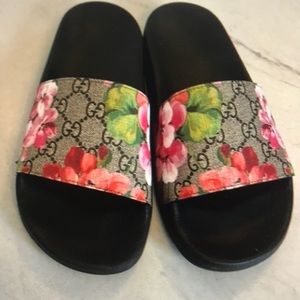 Gucci floral slides